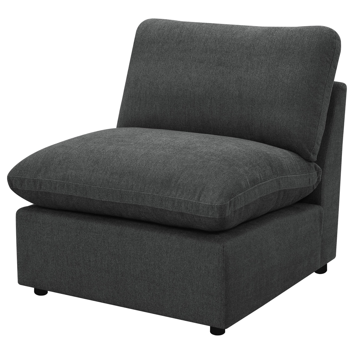 Silla modular sin brazos Collins gris oscuro