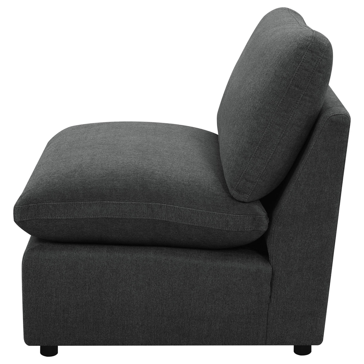 Silla modular sin brazos Collins gris oscuro