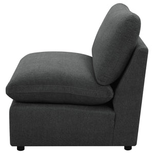 Silla modular sin brazos Collins gris oscuro