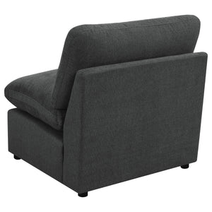 Silla modular sin brazos Collins gris oscuro