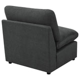 Silla modular sin brazos Collins gris oscuro