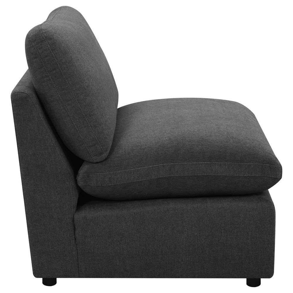 Silla modular sin brazos Collins gris oscuro