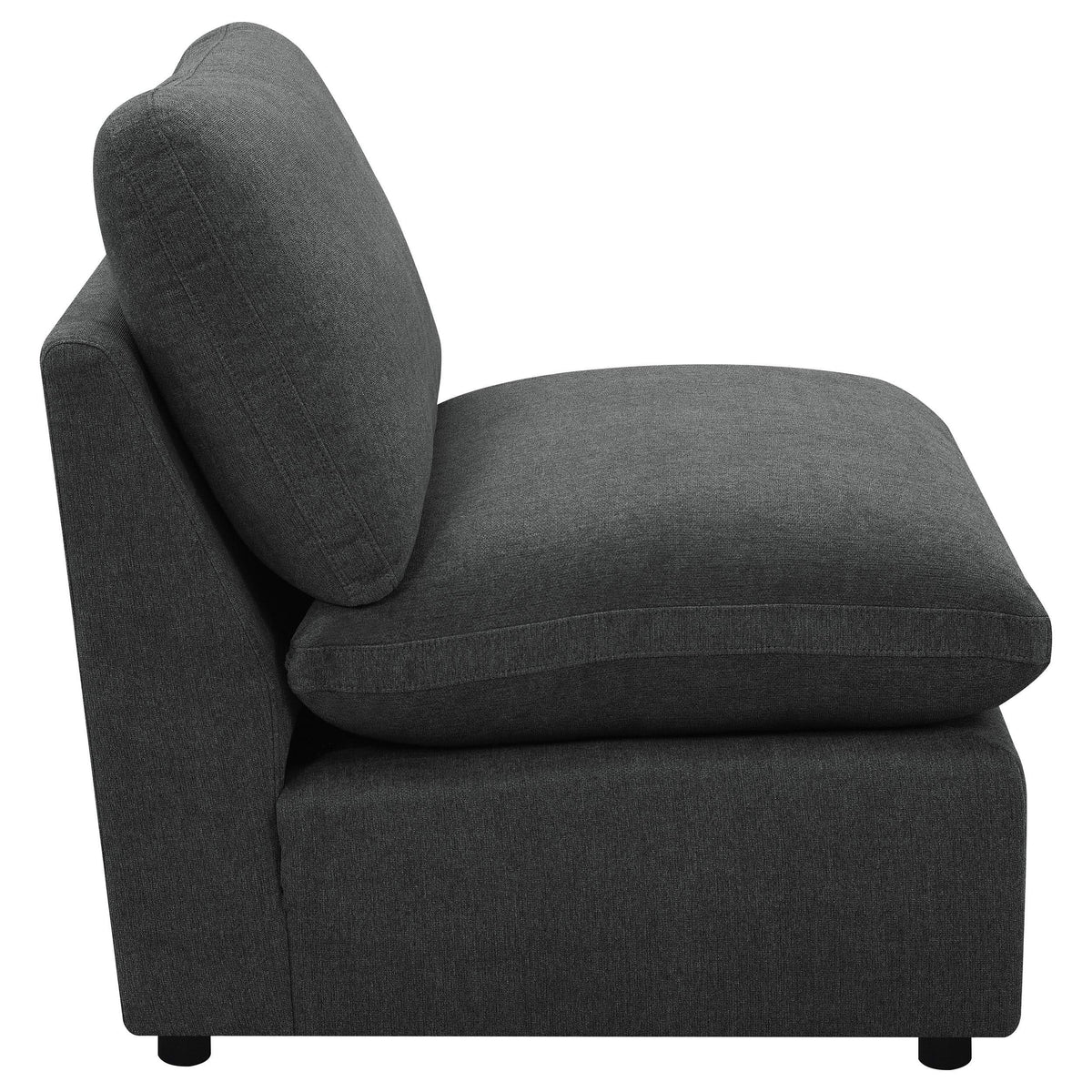 Silla modular sin brazos Collins gris oscuro