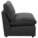 Silla modular sin brazos Collins gris oscuro