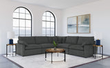 Silla modular sin brazos Collins gris oscuro