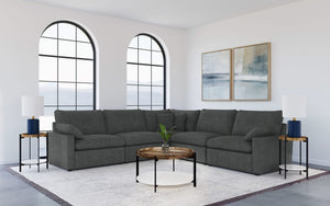 Silla modular sin brazos Collins gris oscuro