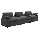 Sillón reclinable eléctrico Collins de 5 piezas para cine en casa, color gris oscuro