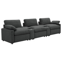 Sillón reclinable eléctrico Collins de 5 piezas para cine en casa, color gris oscuro