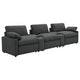 Sillón reclinable eléctrico Collins de 5 piezas para cine en casa, color gris oscuro