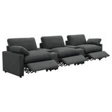Sillón reclinable eléctrico Collins de 5 piezas para cine en casa, color gris oscuro