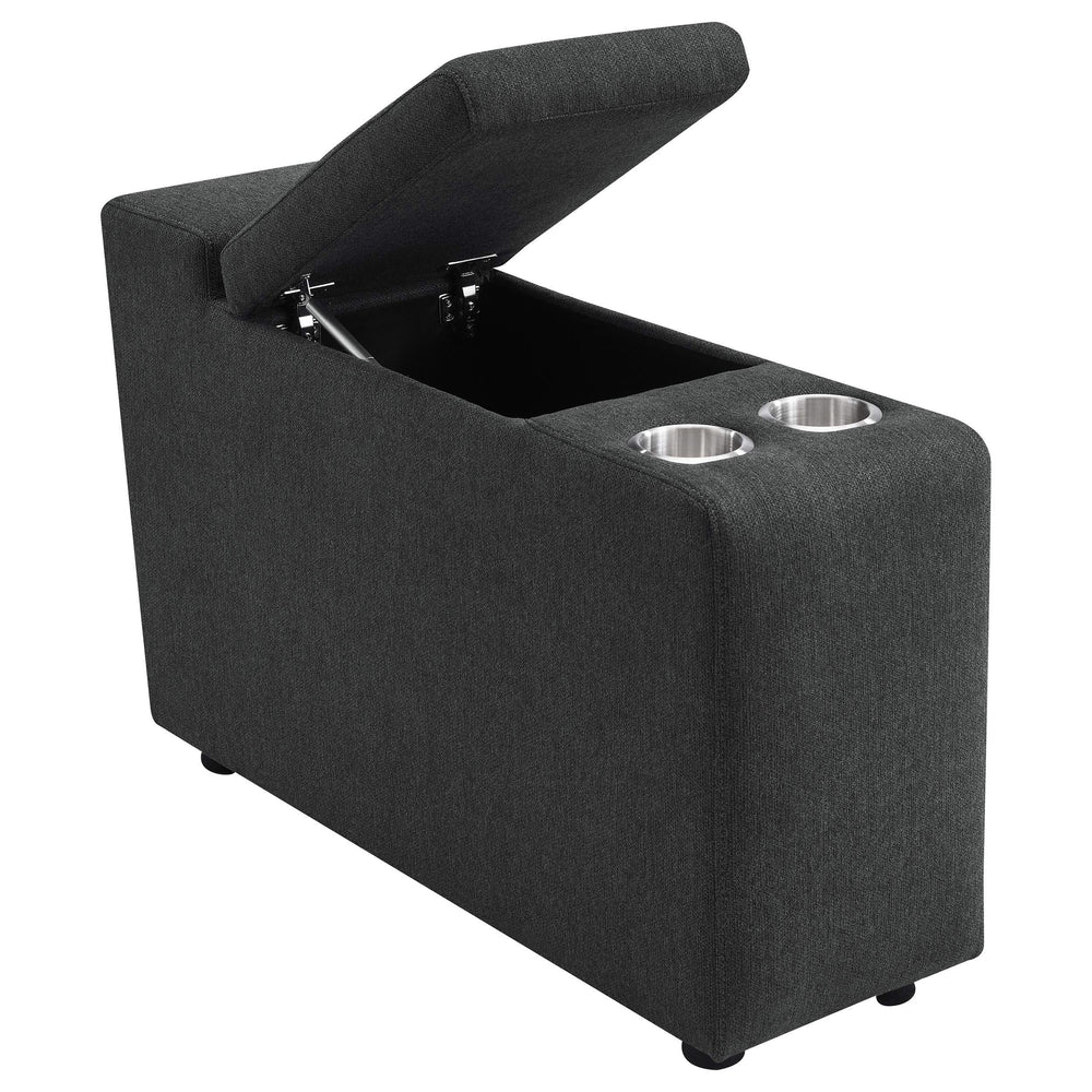 Sillón reclinable eléctrico Collins de 5 piezas para cine en casa, color gris oscuro