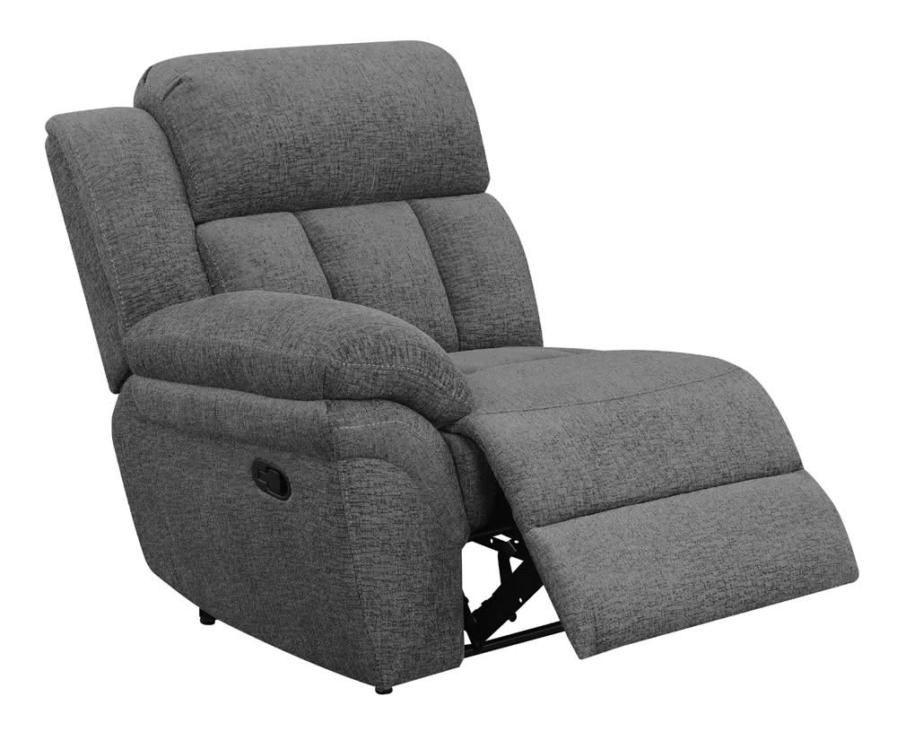 Sillón reclinable LAF tapizado Bahrain en color carbón
