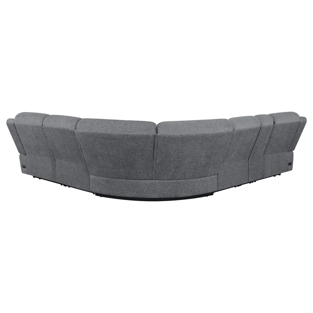 Seccional reclinable eléctrico modular Bahrain de 6 piezas, color carbón