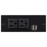 Seccional reclinable eléctrico modular Bahrain de 6 piezas, color carbón