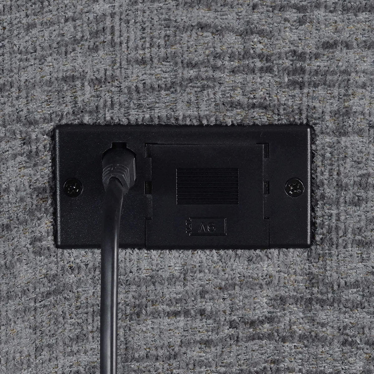 Seccional reclinable eléctrico modular Bahrain de 6 piezas, color carbón