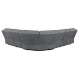 Bahrain 6-piece Modular Reclining Sectional Sofa Charcoal