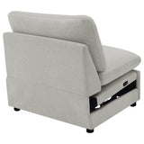 Sillón reclinable eléctrico modular Collins gris sin brazos