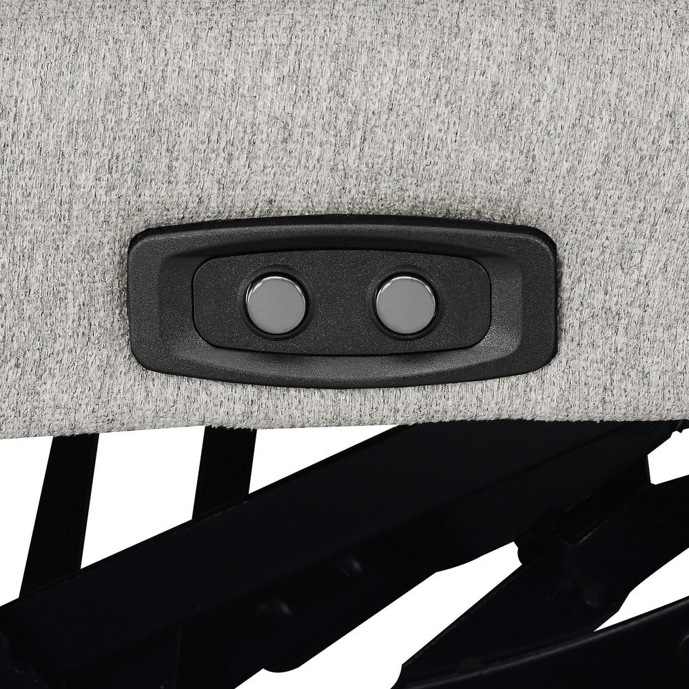 Sillón reclinable eléctrico modular Collins gris sin brazos