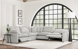 Sillón reclinable eléctrico modular Collins gris sin brazos