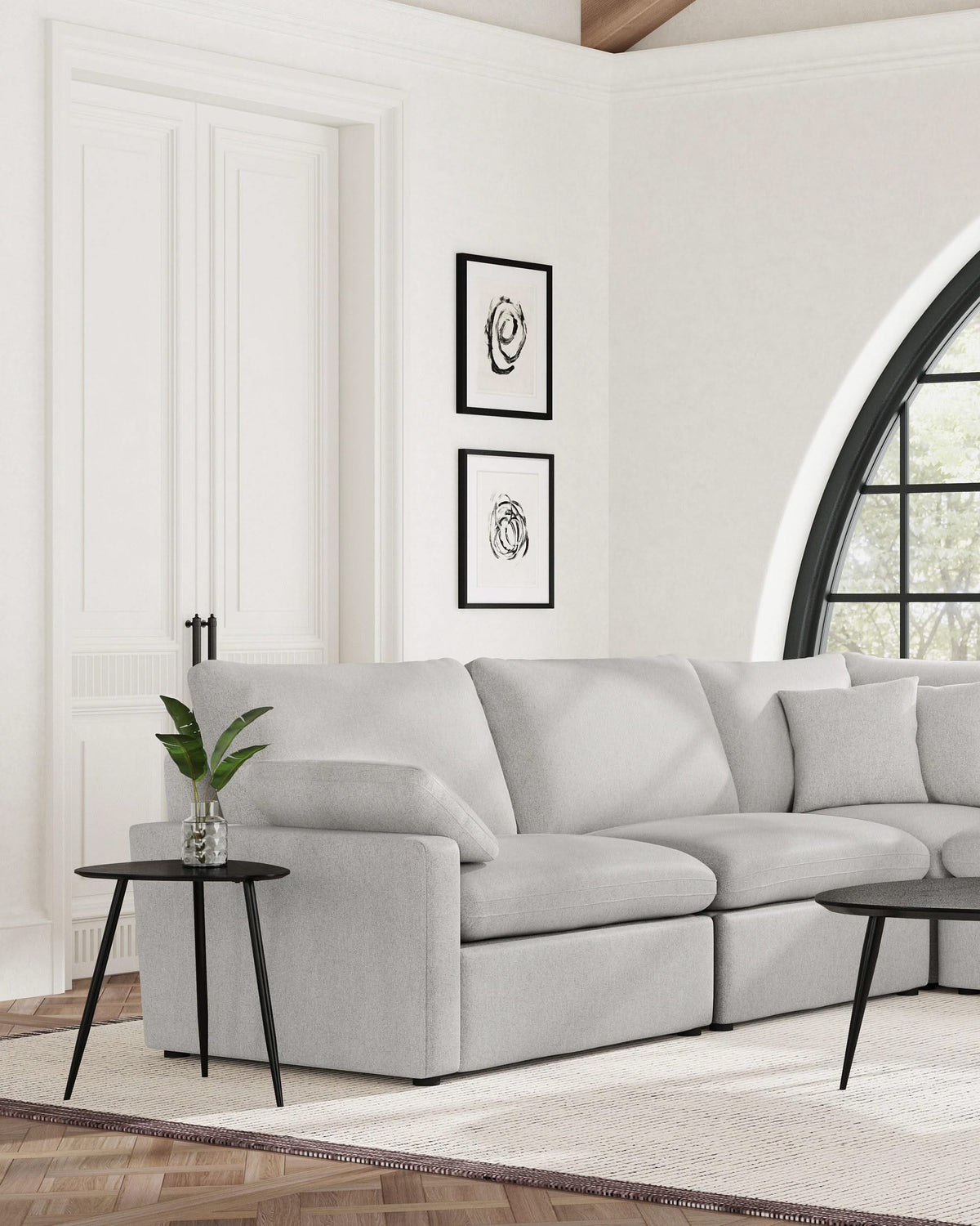Sillón reclinable eléctrico modular Collins LAF gris