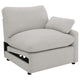 Sillón reclinable eléctrico modular Collins RAF gris