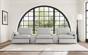 Collins - Asientos reclinables eléctricos para cine en casa de 5 piezas, color gris