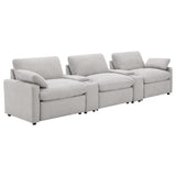 Collins - Asientos reclinables eléctricos para cine en casa de 5 piezas, color gris