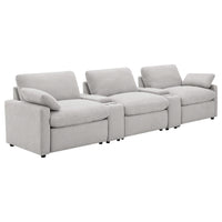 Collins - Asientos reclinables eléctricos para cine en casa de 5 piezas, color gris