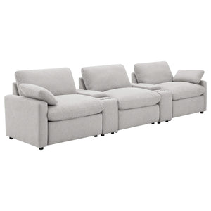 Collins - Asientos reclinables eléctricos para cine en casa de 5 piezas, color gris