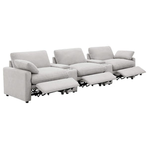 Collins - Asientos reclinables eléctricos para cine en casa de 5 piezas, color gris