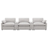 Collins - Asientos reclinables eléctricos para cine en casa de 5 piezas, color gris