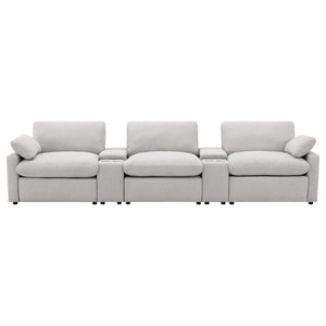 Collins - Asientos reclinables eléctricos para cine en casa de 5 piezas, color gris