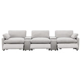 Collins - Asientos reclinables eléctricos para cine en casa de 5 piezas, color gris