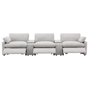 Collins - Asientos reclinables eléctricos para cine en casa de 5 piezas, color gris