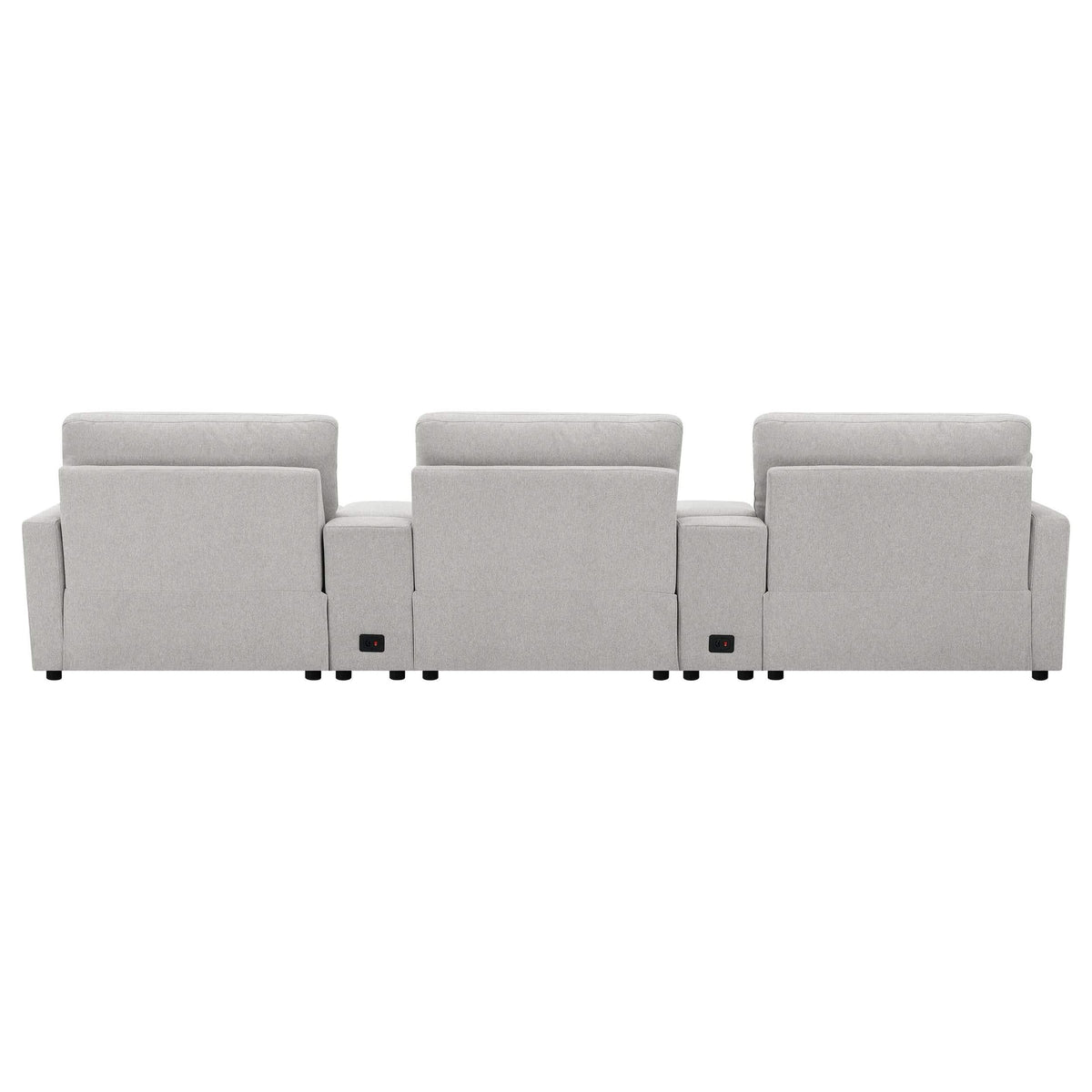 Collins - Asientos reclinables eléctricos para cine en casa de 5 piezas, color gris