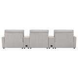 Collins - Asientos reclinables eléctricos para cine en casa de 5 piezas, color gris