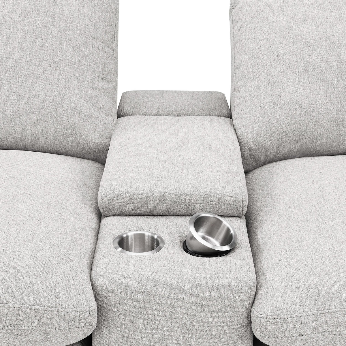 Collins - Asientos reclinables eléctricos para cine en casa de 5 piezas, color gris