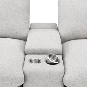 Collins - Asientos reclinables eléctricos para cine en casa de 5 piezas, color gris