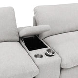 Collins - Asientos reclinables eléctricos para cine en casa de 5 piezas, color gris