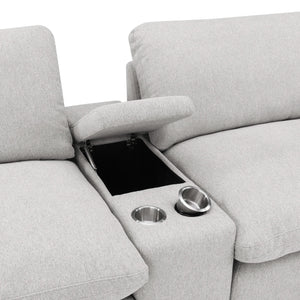 Collins - Asientos reclinables eléctricos para cine en casa de 5 piezas, color gris