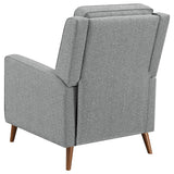 Sillón reclinable Davidson tapizado con capitoné y respaldo abatible, color gris