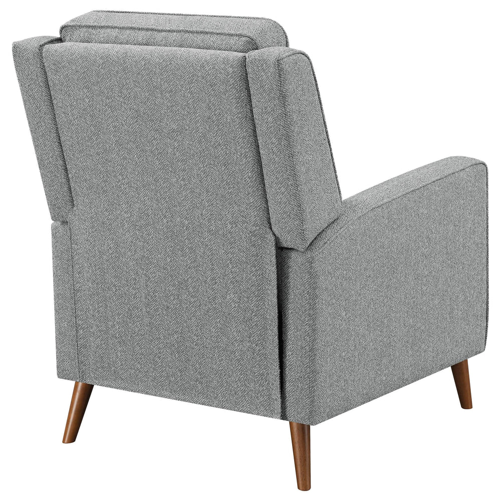 Sillón reclinable Davidson tapizado con capitoné y respaldo abatible, color gris
