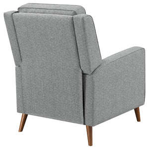 Sillón reclinable Davidson tapizado con capitoné y respaldo abatible, color gris