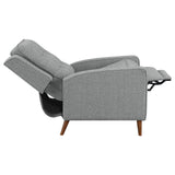 Sillón reclinable Davidson tapizado con capitoné y respaldo abatible, color gris
