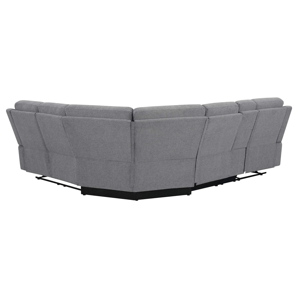 Sofá seccional reclinable tapizado David color humo