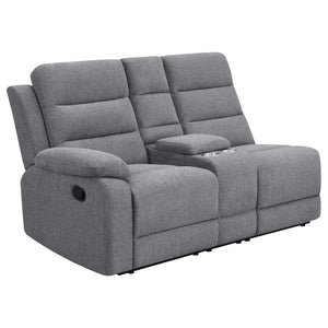 Sofá seccional reclinable tapizado David color humo
