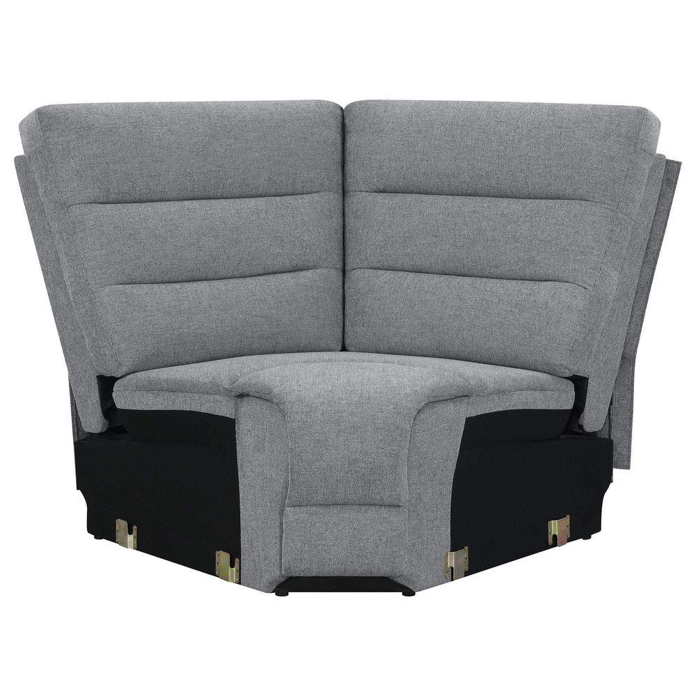 Sofá seccional reclinable tapizado David color humo