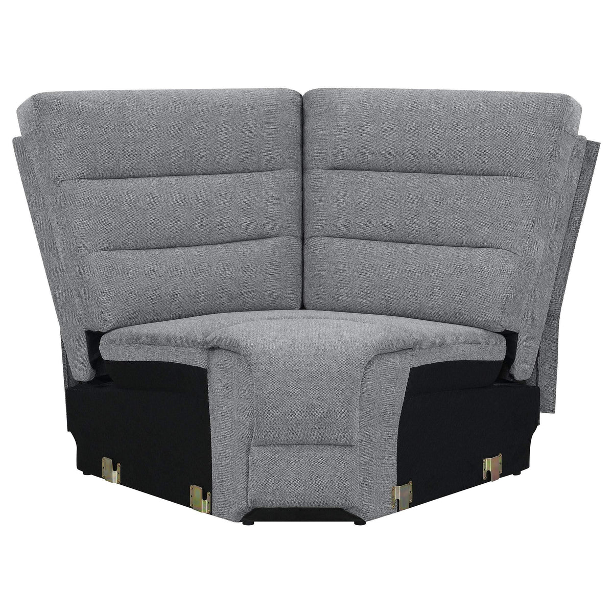 Sofá seccional reclinable tapizado David color humo