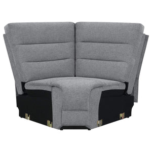 Sofá seccional reclinable tapizado David color humo