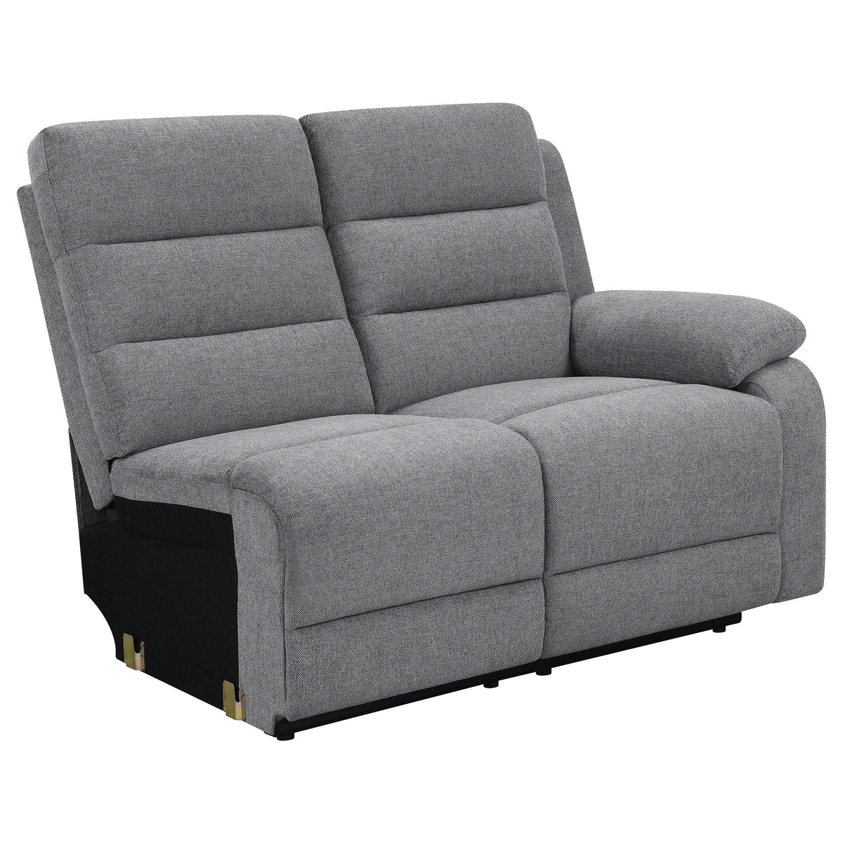 Sofá seccional reclinable tapizado David color humo